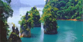 เขื่อนเชี่ยวหลาน  โลมาสีชมพู  และเขาสก